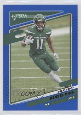 2021 Panini Donruss Press Proof Blue Denzel Mims #39 0h6q