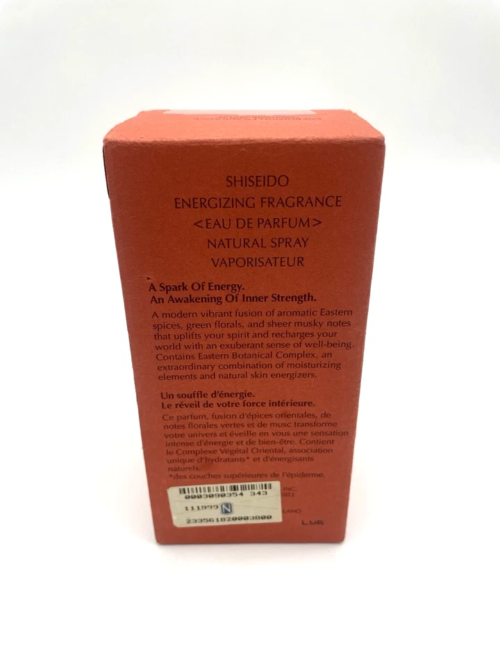 Fragancia Energizante Shiseido Eau De Parfum Spray Natural 100 ml 3,3 oz Caja Abierta Foto 3 de 4