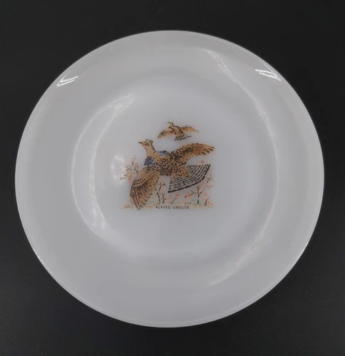 Vintage Fire King Anchor Hocking Game Bird Saucer
