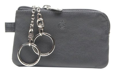 Esquire Logo Key Case with Zip Schlüsselmäppchen Black schwarz Neu