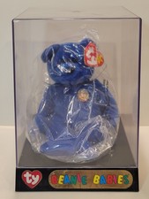 1998 Ty Beanie Babies Clubby Bear Official Club Royal Blue Brand New in Case