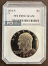 1974-S CN PCI PR70 Eisenhower Dollar $1 T1 US Coin IKE "CLAD" GEM PROOF CAMEO San Francisco Eisenhower