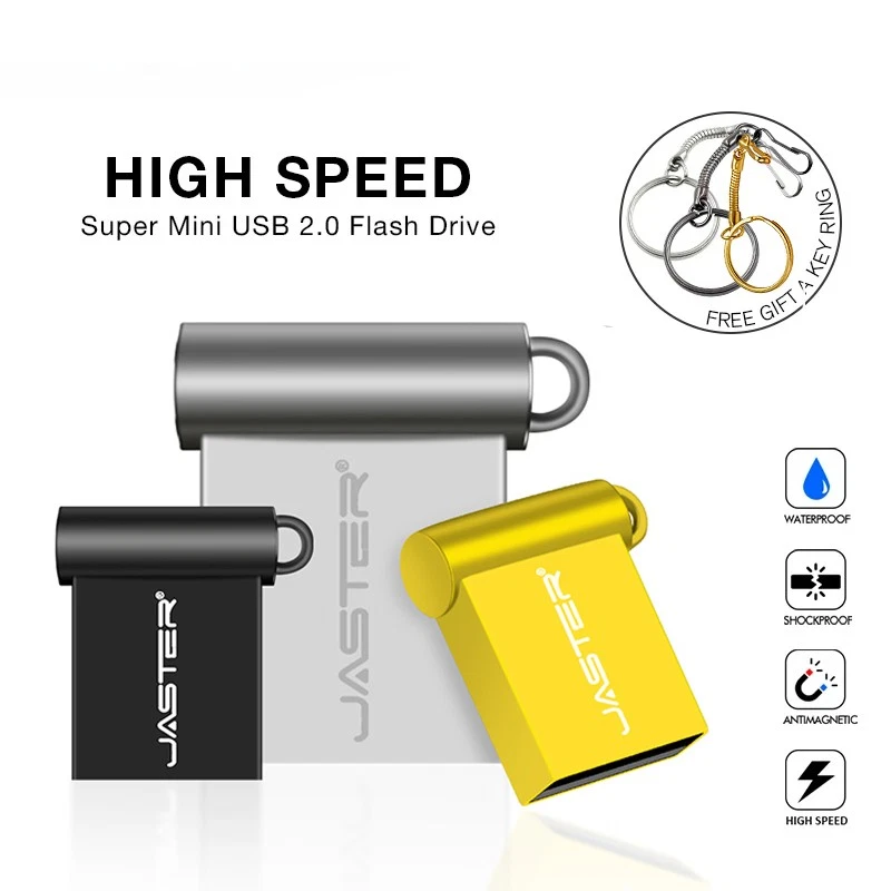 Super Mini Metal USB Flash Drive 8GB 16GB 32GB 64GB 128GB Memory Stick U Disk - Image 4 of 4