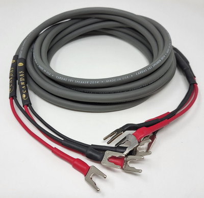 CARDAS 101 Speaker Cables Wire - Spades to Spades Plugs Connector 3M 10ft (Pair)