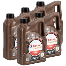 20L TOTAL QUARTZ 5000 20W-50 Motoröl Öl MB 229.1 PSA B712295 VW 501.01/505.00 20L TOTAL QUARTZ 5000 20W-50 Motoröl Öl MB 229.1 PSA B712295 VW 501.01/505.00
