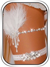 Rhinestone Garter for Bride Crystal Leg Garter for Thigh for Wedding