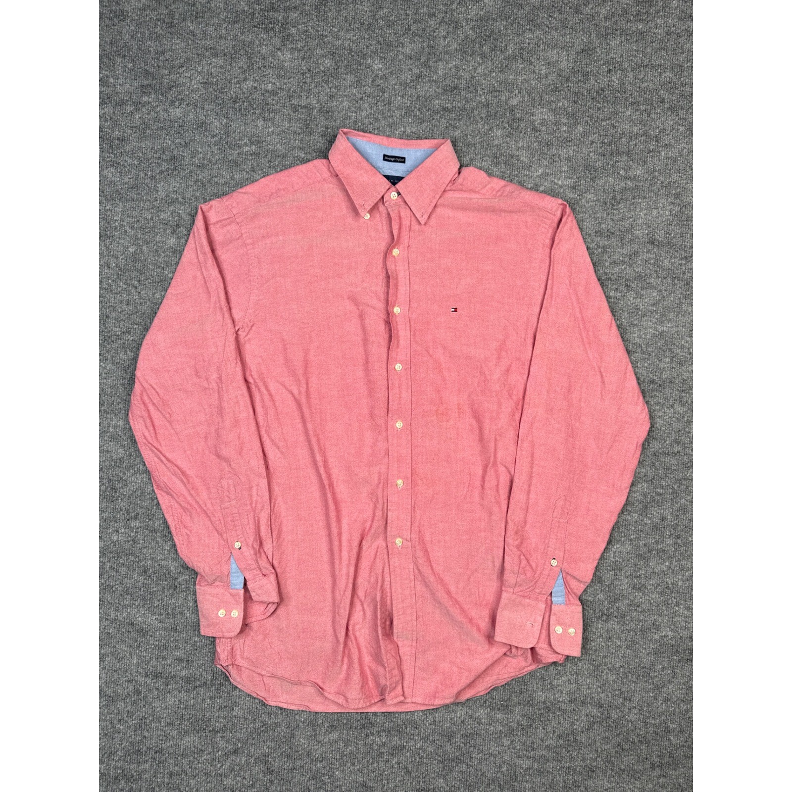 Tommy Hilfiger Heritage Oxford Red Button Down Shirt Mens Medium