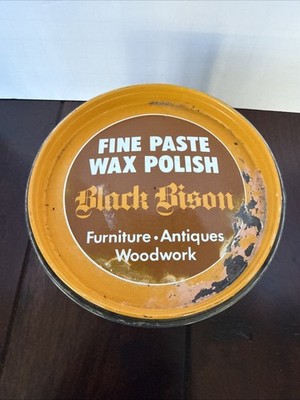 Liberon Black Bison Paste Wax Polish Clear Made In France Used Woodwork Antiques