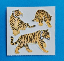 Vintage Stickeralbum Sticker 90er Seide Stoff Tiger