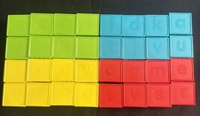 1970s VINTAGE TUPPERWARE ABC BUSY BLOCKS 32/ SET TUPPERTOYS LOWERCASE