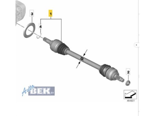 Antriebswelle rechts hinten BMW 1er F20 33207629302 P24772095