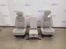 13 Chevy Silverado 1500 Lt Seat Set Gray Cloth Front With Folding Floor Console