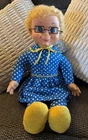 1967 Mattel Mrs Beasley Talking Doll Restored Working Apron Collar Glasses READ