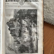 Antique Print 1835 - PATMOS or PATINO GREECE  - and article Greek AEGEAN 