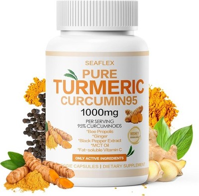 Turmeric Curcumin 95 1000mg, 95% Curcuminoids Complex with Bee Propolis & BioPer