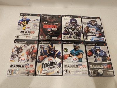 Playstation 2 NFL, ESPN, MADDEN games lot of eight ps2 Complete In Box