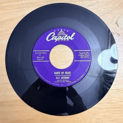 Ray Anthony Dance My Heart Somewhere Beyond Tonight Capitol Records 45 RPM
