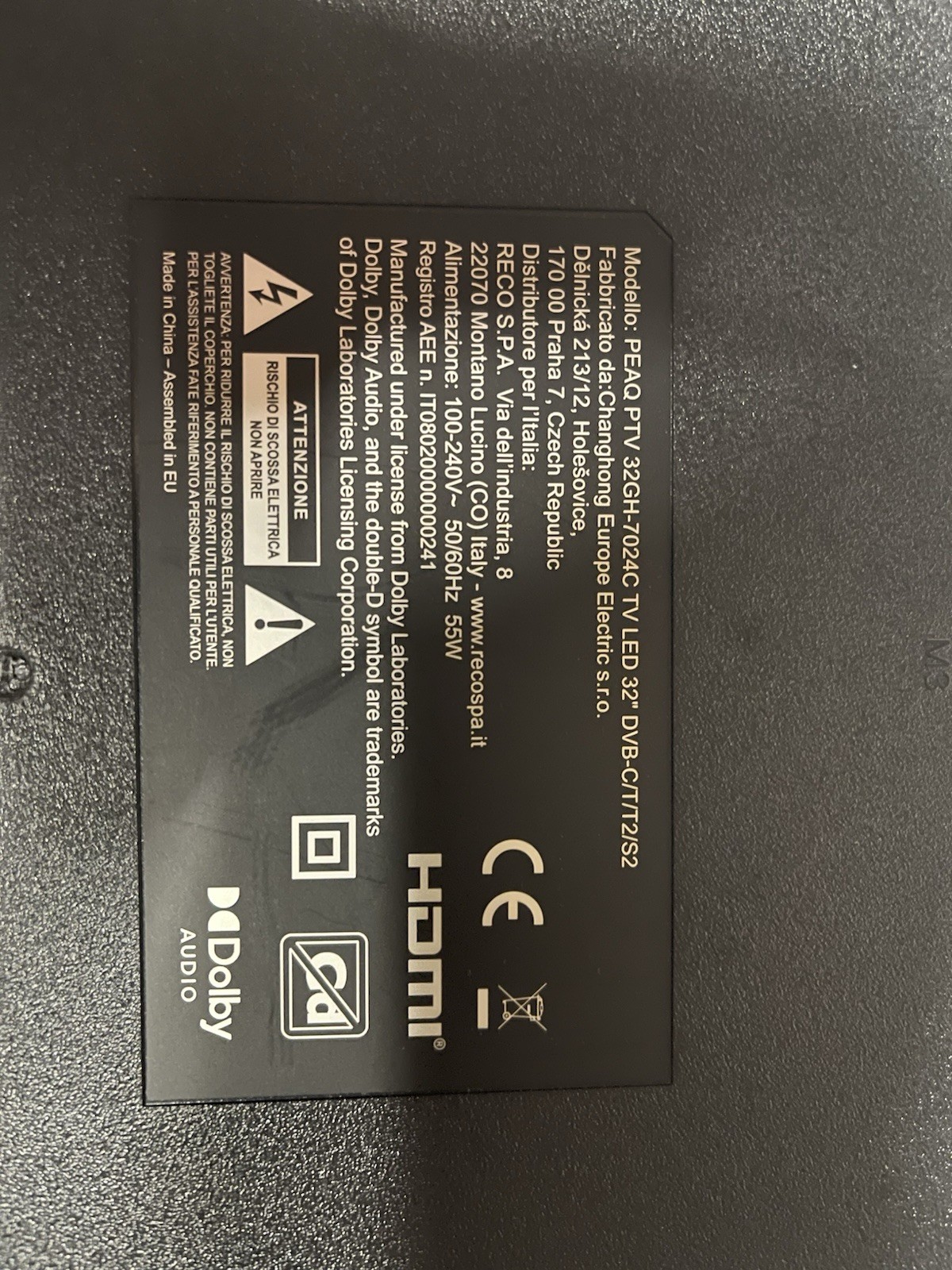 SCHEDA MADRE PER SMART TV PEAQ PTV 32GH-7024CP MB-M9216-P-AS-0117 foto 4