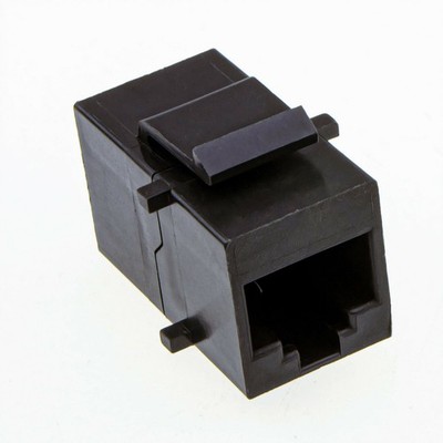 RJ48/RJ45 10 Pin T1 Panel Mount Gehäuse Kupplung 10P10C Modul schwarz