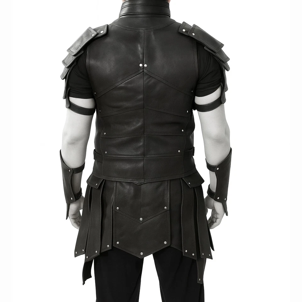 Специальный средневековый кожаный доспех костюм Larp косплей рыцарь викинг кожаный доспех - Изображение 3 из 4