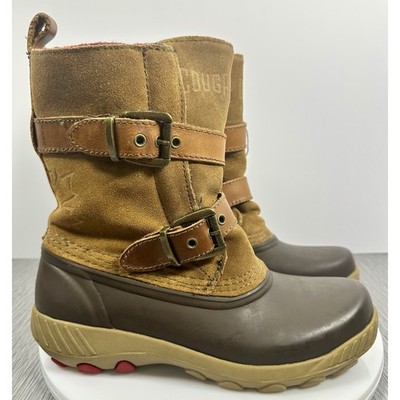 Cougar Originals Maple Sugar Winter Boots Womens 7 Suede Plaid Rubber Waterproof