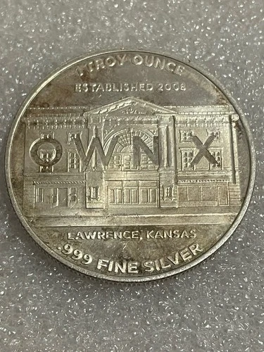 Very Rare! Established 2008 Own X Lawrence, Kansas- 1 Troy Oz .999 Fine Silver