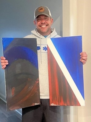 Two Original Paintings On Canvas By Nick Manning From The Tv Show Nightwatch ￼