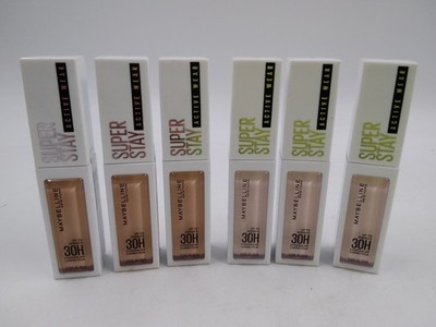 Lot of 6 Maybelline Super Stay Active Wear 30 Hour .33floz #15 & #10 Shades New