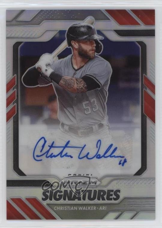 2020 Panini Prizm Signatures Silver Prizm Christian Walker #S-CW Auto 0ve9