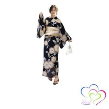Women's Yukata 2-Piece Set: Yukata and Obi Set Half-width Obi Reversible 100