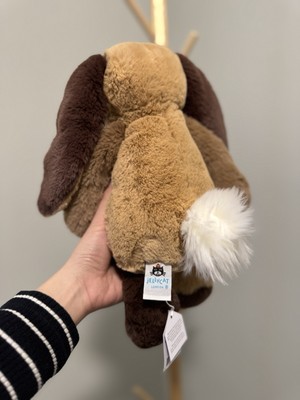 Authentic Jellycat Bashful Patchwork Brown Bunny BNWT 100% REAL