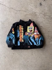 JH Design SpongeBob SquarePants NASCAR Jacket for Kids Size 3T Vintage
