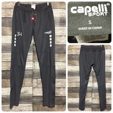 Capelli Sport Track Pants Women’s S Gray (Inseam 29.5) Ankle Zip Drawstring #34