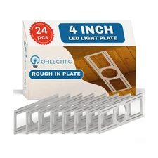 OHLECTRIC 24 Pack – New Construction Mounting Plate for 4 Inch LED Downlig