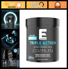 Triple Action Hair Gel for Men Women - Super Strong Hold, Extreme Volume, Flak