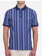 Bad Birdie Ridge Polo Winning Streak Cobalt XL Golf Shirt Striped Performance