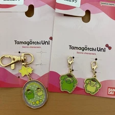 Tamagotchi Uni Pom Pom Purin Kuromi Sanrio Charm Set Used Keychain Zip Pull