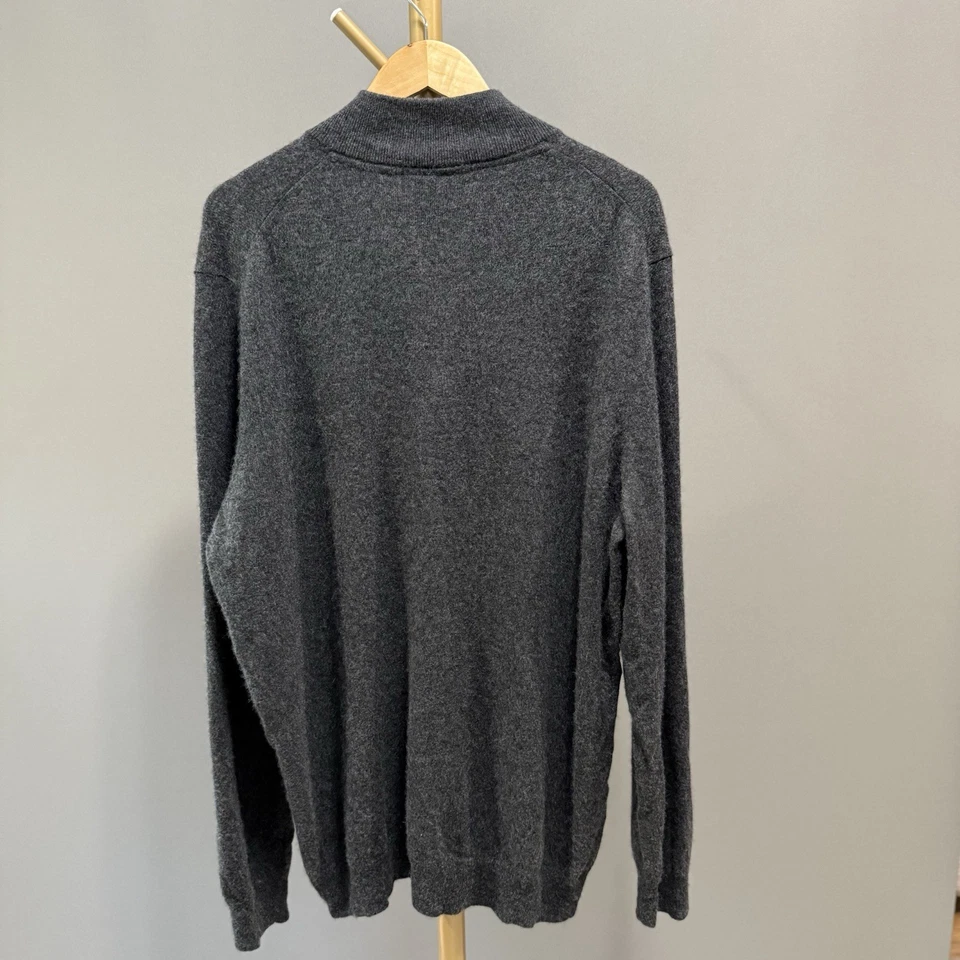  Club Room Men’s Luxury Cashmere 1/2 Zip Sweater Pullover Size XXL Gray  - Image 4 of 4