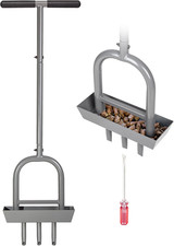 Lawn Aerator Coring Tool with Soil Core Storage Tray, 38.2" Manual Yard Plug Aer
