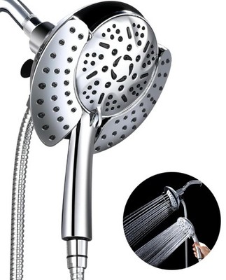 Dual Shower Head with Handheld: 2 IN 1 High Pressure Handheld Shower Head & R...
