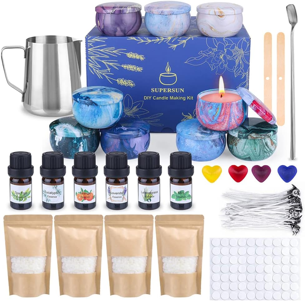 Candle Making Kit, Wax Melt Making Kit, Make Your Own Scented Candles, 480G Bees