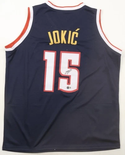 Nikola Jokic Autographed Basketball Jersey Beckett COA Denver Nuggets 🔥