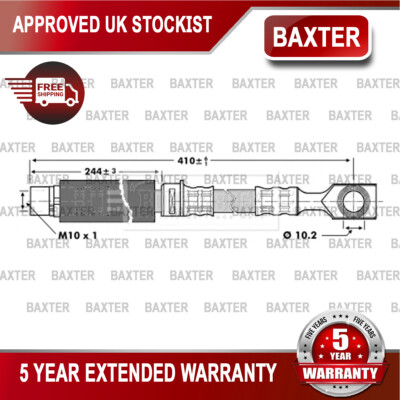 Fits Vauxhall Astra Zafira Astravan Opel Baxter Front Brake Hose 90498319