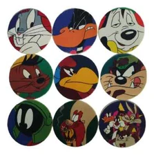 9 tazos pogs looney tunes sabritas mexico