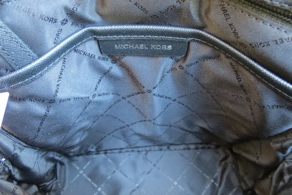 Michael Kors Cindy Backpack Black Perforated MK Logo Leather NWT Michael Kors Cindy Large Black Backpack main image 3