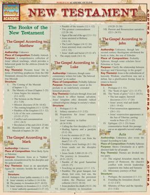 New Testament QuickStudy Laminated Reference Guide - Thomas Smith M. Div.