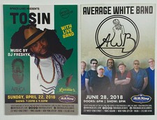Average White Band ad flyer handbill NYC BB King concert 2018 Tosin