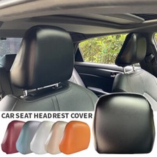 Waterproof Pu Elastic Leather Car Seat Headrest Cover Universal For Rear Front