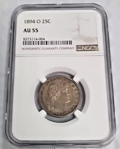 1894-O Barber Quarter 25c NGC AU55 J359