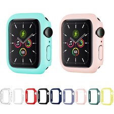 Plated PC Cover For Apple Watch Series 7 8 Case Hard Protective Bumper 41mm 45mm